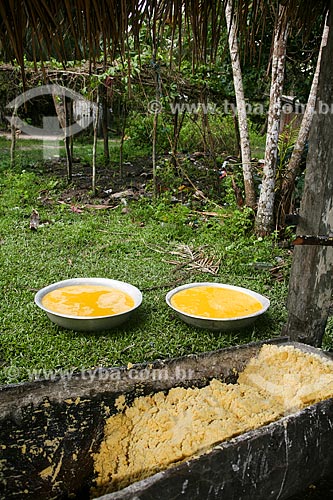  Basin with corn processed  - Salvaterra city - Para state (PA) - Brazil