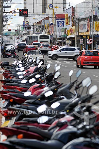  Motorcycles parked - Goias Avenue  - Jatai city - Goias state (GO) - Brazil