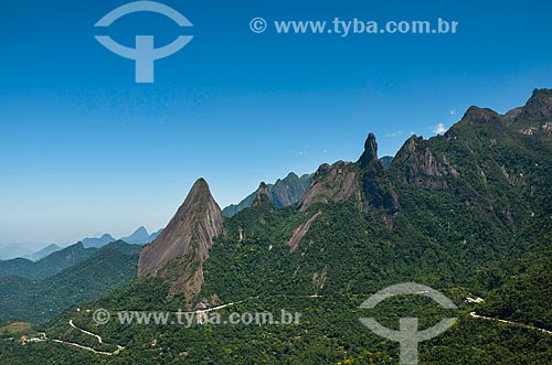  View of Escalavrado, Dedo de Nossa Senhora, Dedo de Deus and Cabeca de Peixe Peaks - Serra dos Orgaos National Park  - Teresopolis city - Rio de Janeiro state (RJ) - Brazil