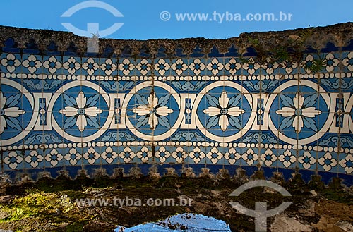  Detail of the tiles of Quiosque das Lendas (Kiosk of Legends) - Mirante of Granja Guarani  - Teresopolis city - Rio de Janeiro state (RJ) - Brazil