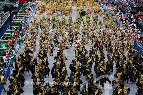 Parade of Gremio Recreativo Escola de Samba Academicos do Cubango Samba School - Revelers - Plot in 2014 - Black continent: an African epic  - Rio de Janeiro city - Rio de Janeiro state (RJ) - Brazil