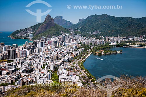  View of the Rodrigo de Freitas Lagoon, ipanema and Leblon neighborhoods  - Rio de Janeiro city - Rio de Janeiro state (RJ) - Brazil