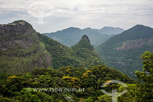  View of Pedra Bonita and Agulhinha of Gavea peak (Little needle of Gavea) from Pedra da Gávea  - Rio de Janeiro city - Rio de Janeiro state (RJ) - Brazil