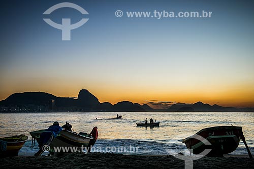  Sunrise - Fishing village Z-13 - on Post 6 of Copacabana Beach  - Rio de Janeiro city - Rio de Janeiro state (RJ) - Brazil