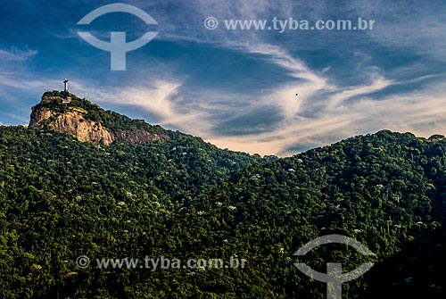  View of Tijuca National Park with Christ the Redeemer  - Rio de Janeiro city - Rio de Janeiro state (RJ) - Brazil