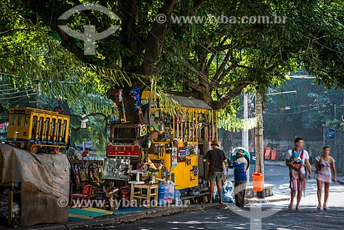  Replica of Santa Teresa Tram - that works as a workshop of the Getulio Damado plastic artist  - Rio de Janeiro city - Rio de Janeiro state (RJ) - Brazil