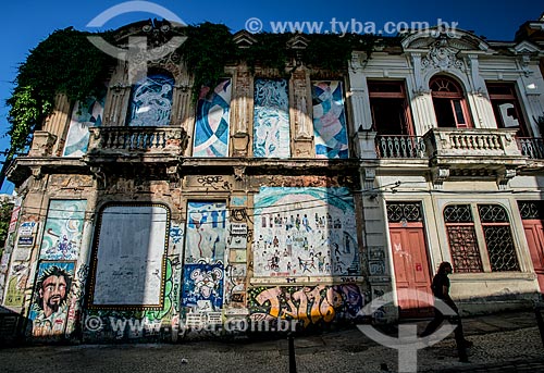  Historic houses - Evaristo da Veiga Street near to Lapa Arches  - Rio de Janeiro city - Rio de Janeiro state (RJ) - Brazil