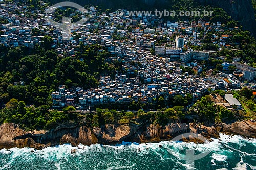  Aerial photo of Vidigal Slum  - Rio de Janeiro city - Rio de Janeiro state (RJ) - Brazil