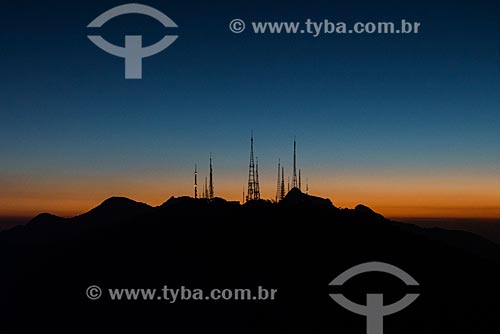  View of Sumare Mountain from mirante of Christ the Redeemer  - Rio de Janeiro city - Rio de Janeiro state (RJ) - Brazil