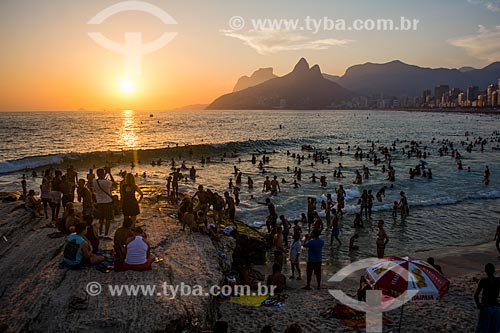  View of sunset from Arpoador Stone  - Rio de Janeiro city - Rio de Janeiro state (RJ) - Brazil