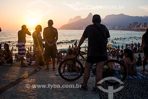  View of sunset from Arpoador Stone  - Rio de Janeiro city - Rio de Janeiro state (RJ) - Brazil