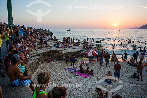  View of sunset from Arpoador Stone  - Rio de Janeiro city - Rio de Janeiro state (RJ) - Brazil