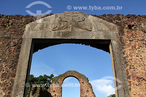  Detail of ruins of Sao Francisco de Assis Church  - Alcantara city - Maranhao state (MA) - Brazil