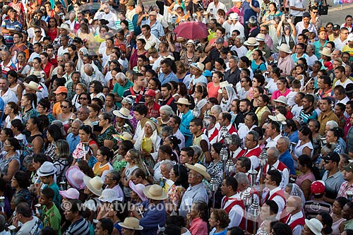  Pilgrims concentration to Nossa Senhora das Candeias Pilgrimage near to Nossa Senhora do Perpétuo Socorro Chapel  - Juazeiro do Norte city - Ceara state (CE) - Brazil