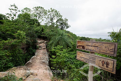  Geosite Ponte de Pedra (Stone Bridge) - approximately 96 million years (Cretaceous) - Araripe Geopark  - Nova Olinda city - Ceara state (CE) - Brazil
