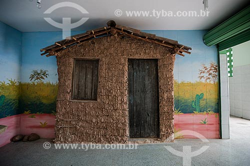  Reproduction of clay house in the mini-mall  - Nova Olinda city - Ceara state (CE) - Brazil