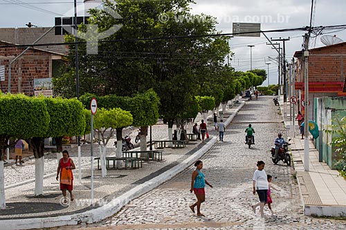  General view of Jeremias Pereira Street  - Nova Olinda city - Ceara state (CE) - Brazil