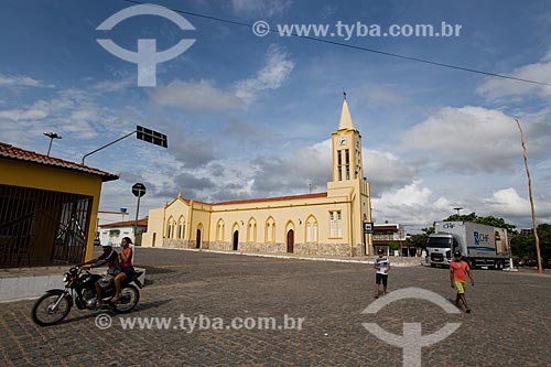  Side facade of Sao Sebastiao Church  - Nova Olinda city - Ceara state (CE) - Brazil