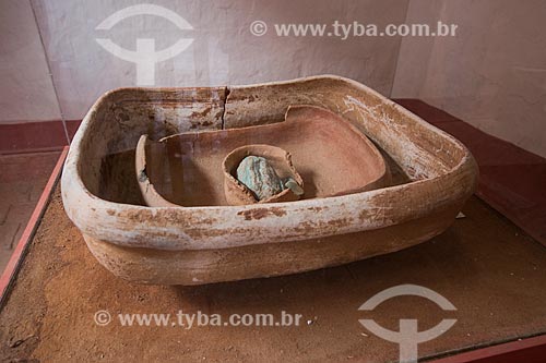  Set of artifact ritualistic found in Sitio Sao Bento (Crato city - CE) on exhibition - Casa Grande Foundation - Homem Kariri Memorial  - Nova Olinda city - Ceara state (CE) - Brazil
