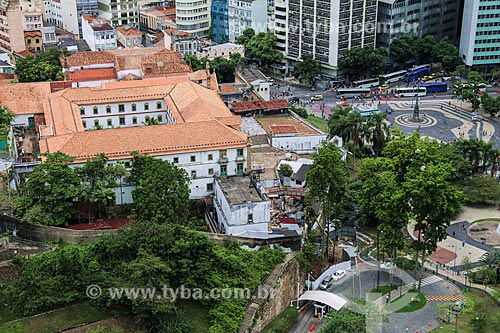  General view of the Santo Antonio of Rio de Janeiro Convent and Church (1615) to the left with Largo da Carioca Square to the right  - Rio de Janeiro city - Rio de Janeiro state (RJ) - Brazil