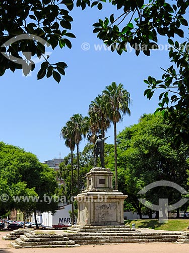 Monument to Antonio de Sampaio - patron of the Brazilian infantry - Brigadeiro Sampaio Square  - Porto Alegre city - Rio Grande do Sul state (RS) - Brazil