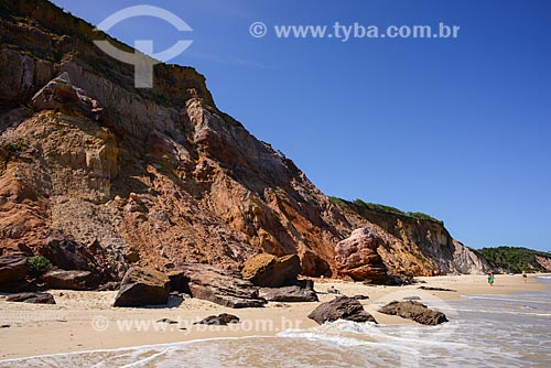  View of Carro Quebrado Beach waterfront - Alagoas Ecological Route  - Passo de Camaragibe city - Alagoas state (AL) - Brazil