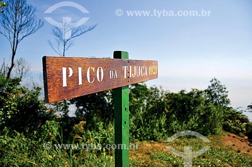  Plaque - Tijuca Peak - Tijuca National Park  - Rio de Janeiro city - Rio de Janeiro state (RJ) - Brazil