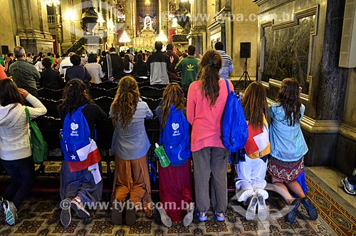  Pilgrims - Nossa Senhora da Candelaria Church during World Youth Day (WYD)  - Rio de Janeiro city - Rio de Janeiro state (RJ) - Brazil