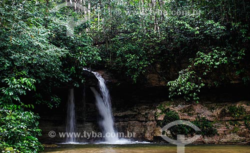  View of Pedra Furada Waterfall  - Presidente Figueiredo city - Amazonas state (AM) - Brazil