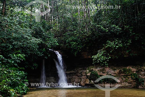  View of Pedra Furada Waterfall  - Presidente Figueiredo city - Amazonas state (AM) - Brazil