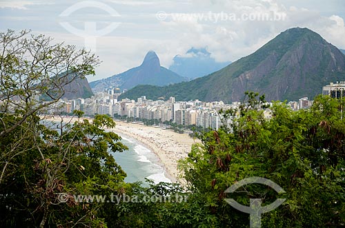  View of Beachs of Leme and Copacabana from Duque de Caxias Fort - also known as Leme Fort - Environmental Protection Area of Morro do Leme  - Rio de Janeiro city - Rio de Janeiro state (RJ) - Brazil