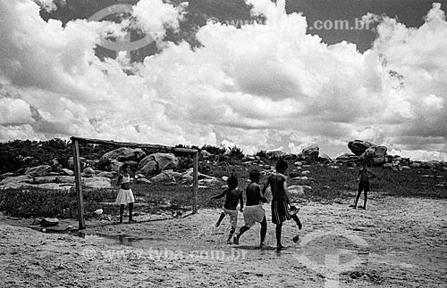  Children playing soccer - backwoods of the Rio Grande do Norte state  - Rio Grande do Norte state (RN) - Brazil