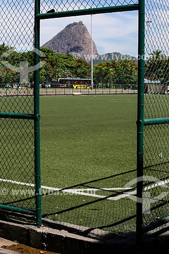 Soccer field - Flamengo Landfill with the Sugar Loaf in the background  - Rio de Janeiro city - Rio de Janeiro state (RJ) - Brazil