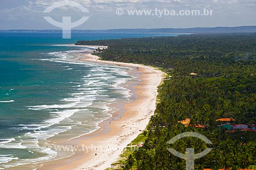  View of Pe de Serra Beach waterfront  - Urucuca city - Bahia state (BA) - Brazil