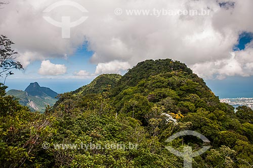  View of Cocanha Mountain from Mirante of Papagaio small ridge mountain  - Rio de Janeiro city - Rio de Janeiro state (RJ) - Brazil