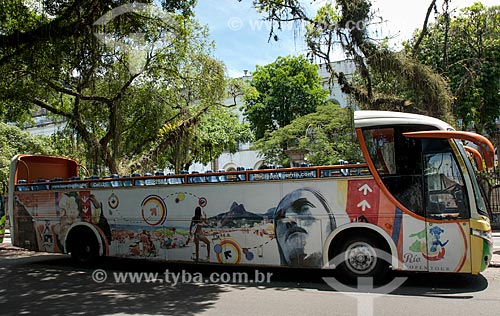  Tour bus parked on Pasteur Avenue  - Rio de Janeiro city - Rio de Janeiro state (RJ) - Brazil