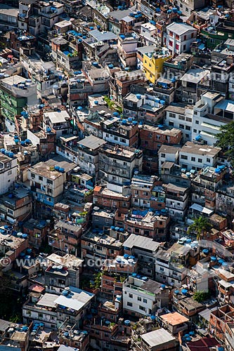  Houses of Rocinha slum viewed from Morro Dois Irmaos (Two Brothers Mountain) trail  - Rio de Janeiro city - Rio de Janeiro state (RJ) - Brazil