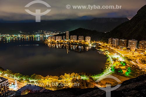  View of Rodrigo de Freitas Lagoon and Cantagalo Park from Cantagalo Hill  - Rio de Janeiro city - Rio de Janeiro state (RJ) - Brazil