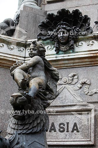  Detail of sculpture of Monument to Open Ports to Friendly Nations (1900) - Sao Sebastiao Square  - Manaus city - Amazonas state (AM) - Brazil