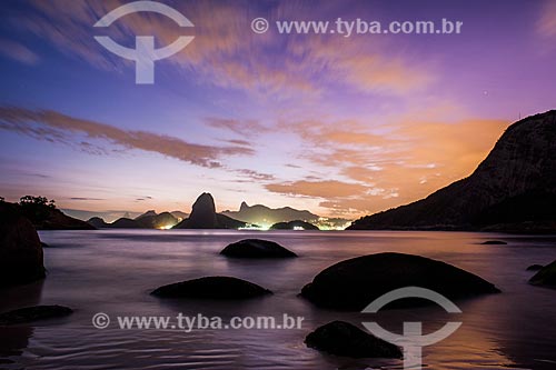  View of Guanabara Bay from Forte Barao do Rio Branco Beach - also known as Fora Beach  - Niteroi city - Rio de Janeiro state (RJ) - Brazil