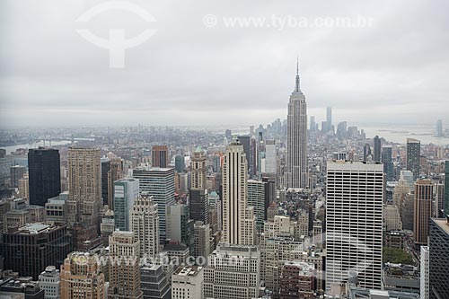  View from terrace of building - Rockefeller Center with the Empire State Building in the background  - New York city - New York - United States of America