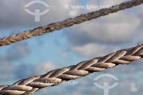  Detail of rope - Atlantico Sul Shipyard  - Ipojuca city - Pernambuco state (PE) - Brazil