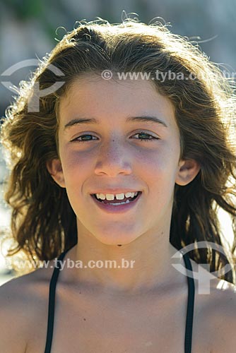  Detail of girl face  - Tibau do Sul city - Rio Grande do Norte state (RN) - Brazil