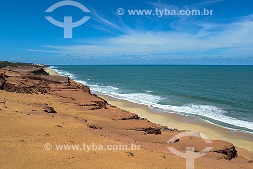  View of Pipa Beach from plateau  - Tibau do Sul city - Rio Grande do Norte state (RN) - Brazil