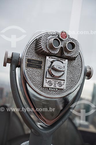  Detail of binocular - terrace of the top of the rock - mirante of Rockefeller Center  - New York city - New York - United States of America
