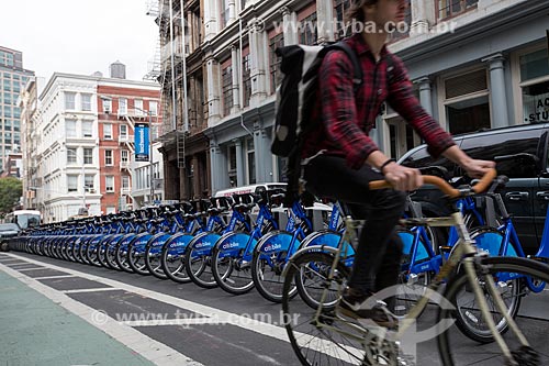  Public bicycles - for rent - Soho neighborhood  - New York city - New York - United States of America