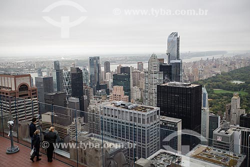  View of Central Park - to the right - from terrace of the top of the rock - mirante of Rockefeller Center  - New York city - New York - United States of America