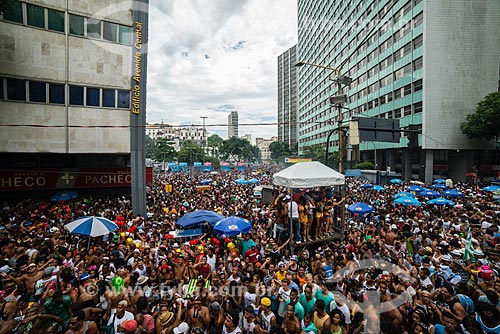  Revelers during parade of Cordao do Bola Preta carnival street troup  - Rio de Janeiro city - Rio de Janeiro state (RJ) - Brazil