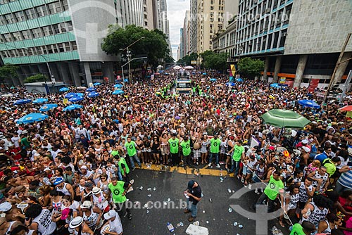  Revelers during parade of Cordao do Bola Preta carnival street troup  - Rio de Janeiro city - Rio de Janeiro state (RJ) - Brazil