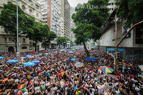  Revelers during parade of Cordao do Bola Preta carnival street troup  - Rio de Janeiro city - Rio de Janeiro state (RJ) - Brazil